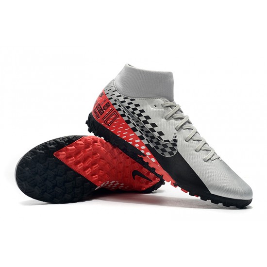 Kopačky Nike Mercurial Superfly VII Academy TF Stříbro Černá Červené 39-45