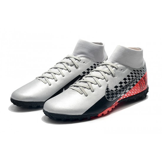 Kopačky Nike Mercurial Superfly VII Academy TF Stříbro Černá Červené 39-45