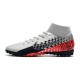 Kopačky Nike Mercurial Superfly VII Academy TF Stříbro Černá Červené 39-45