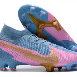 Kopačky Nike Mercurial Superfly 7 Elite FG Modrý Růžový 39-45