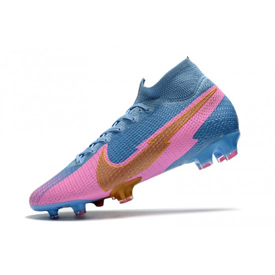 Kopačky Nike Mercurial Superfly 7 Elite FG Modrý Růžový 39-45