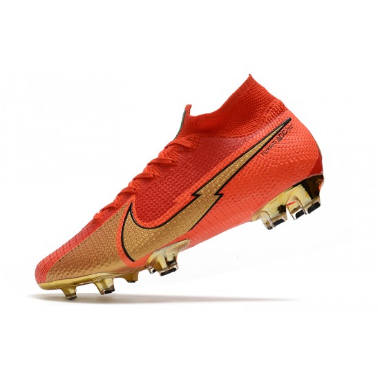 Kopačky Nike Mercurial Superfly 7 Elite FG Červené Zlato 39-45