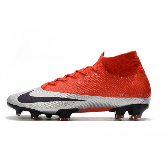 Kopačky Nike Mercurial Superfly 7 Elite FG Červené Stříbro Nachový 39-45