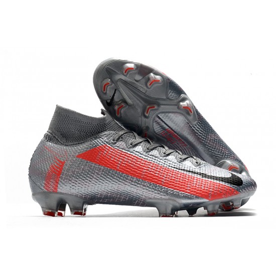 Kopačky Nike Mercurial Superfly 7 Elite FG Stříbro Červené 39-45