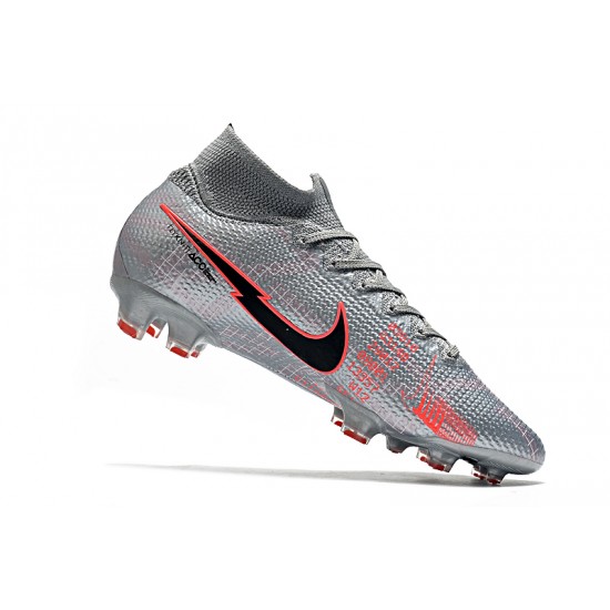 Kopačky Nike Mercurial Superfly 7 Elite FG Stříbro Červené 39-45