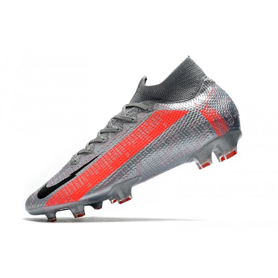 Kopačky Nike Mercurial Superfly 7 Elite FG Stříbro Červené 39-45