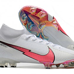 Kopačky Nike Mercurial Superfly 7 Elite FG Bílá Růžový Modrý 39-45