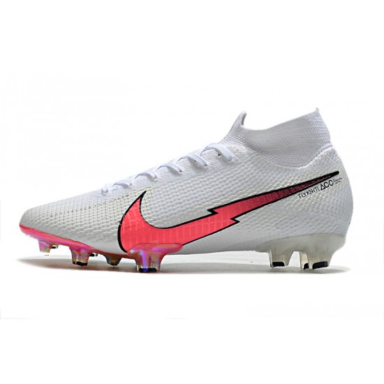 Kopačky Nike Mercurial Superfly 7 Elite FG Bílá Růžový Modrý 39-45