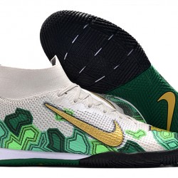 Kopačky Nike Mercurial Superfly 7 Elite MDS IC Bílá Zelená Zlato 39-45