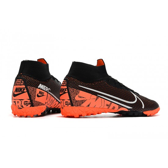 Kopačky Nike Mercurial Superfly 7 Elite MDS TF Černá oranžový Bílá 39-45