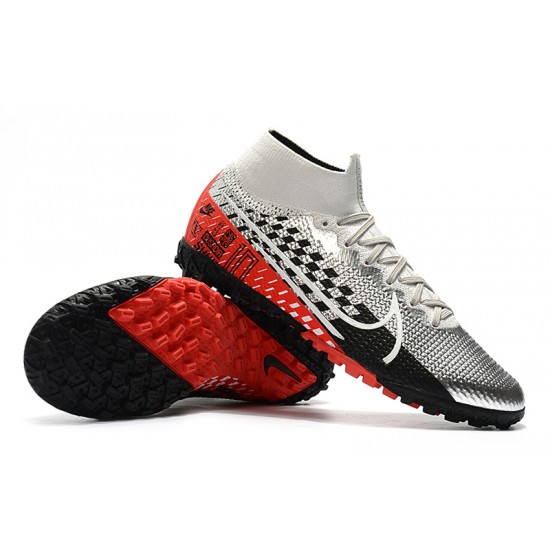 Kopačky Nike Mercurial Superfly 7 Elite MDS TF Stříbro Černá Červené 39-45