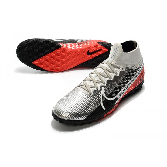 Kopačky Nike Mercurial Superfly 7 Elite MDS TF Stříbro Černá Červené 39-45