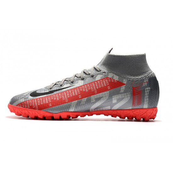 Kopačky Nike Mercurial Superfly 7 Elite MDS TF Stříbro Červené 39-45