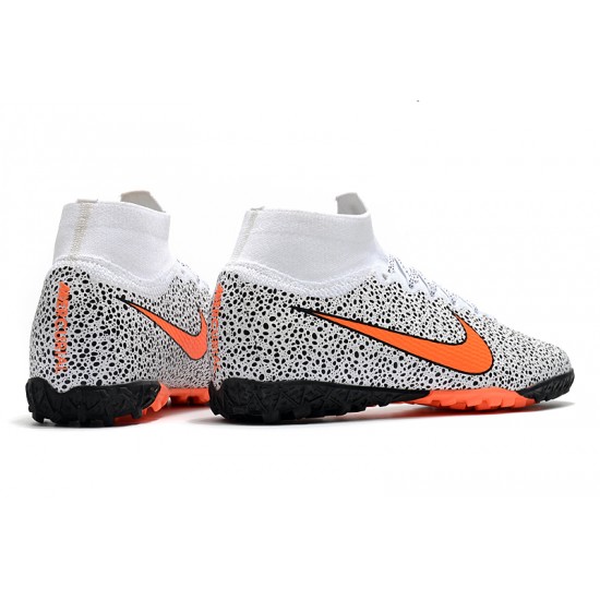 Kopačky Nike Mercurial Superfly 7 Elite MDS TF Bílá Černá oranžový 39-45