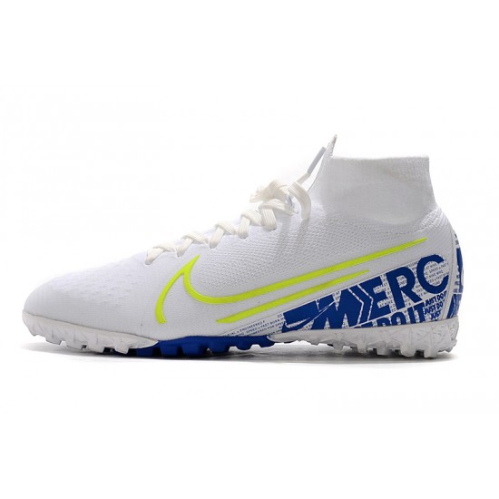 Kopačky Nike Mercurial Superfly 7 Elite MDS TF Bílá Modrý Zelená 39-45