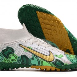 Kopačky Nike Mercurial Superfly 7 Elite MDS TF Bílá Zelená Zlato 39-45