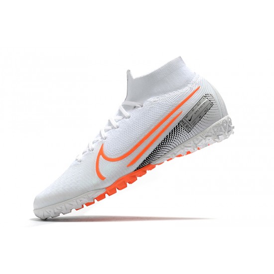 Kopačky Nike Mercurial Superfly 7 Elite MDS TF Bílá oranžový Černá 39-45