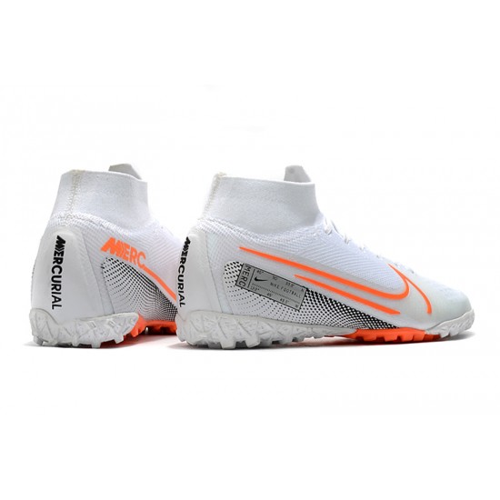 Kopačky Nike Mercurial Superfly 7 Elite MDS TF Bílá oranžový Černá 39-45