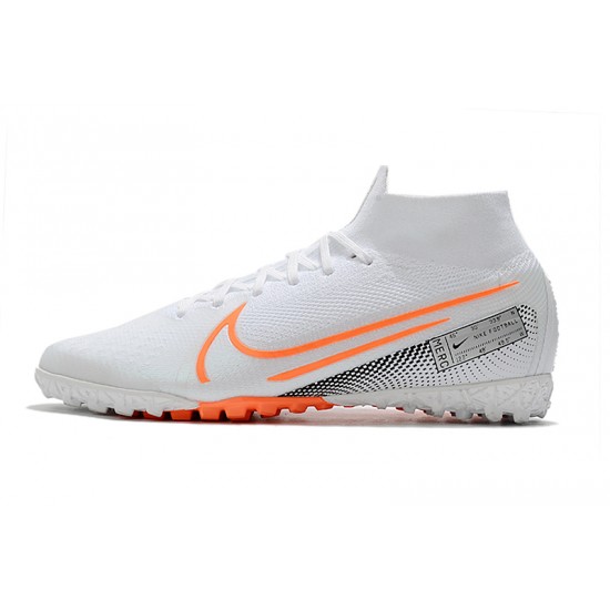 Kopačky Nike Mercurial Superfly 7 Elite MDS TF Bílá oranžový Černá 39-45