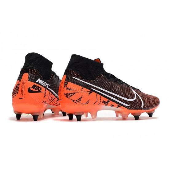 Kopačky Nike Mercurial Superfly 7 Elite SG-PRO AC Černá oranžový Bílá 39-45