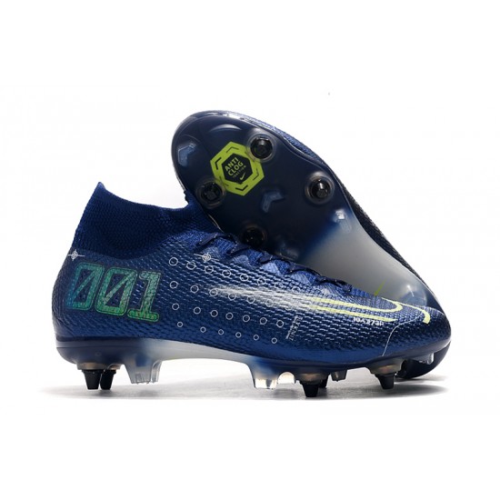 Kopačky Nike Mercurial Superfly 7 Elite SG-PRO AC Modrý Bílá Zelená 39-45