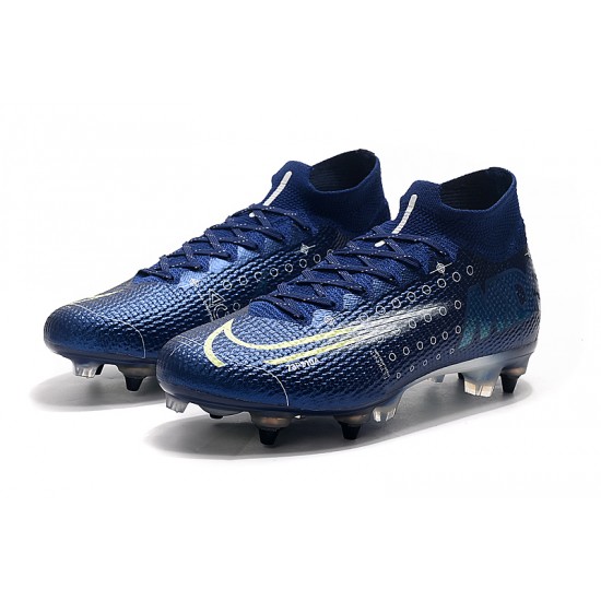 Kopačky Nike Mercurial Superfly 7 Elite SG-PRO AC Modrý Bílá Zelená 39-45