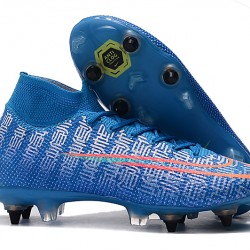 Kopačky Nike Mercurial Superfly 7 Elite SG-PRO AC Modrý Bílá oranžový 39-45
