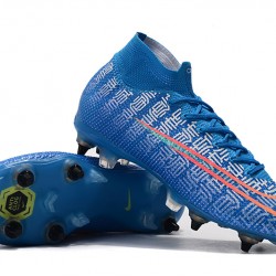 Kopačky Nike Mercurial Superfly 7 Elite SG-PRO AC Modrý Bílá oranžový 39-45