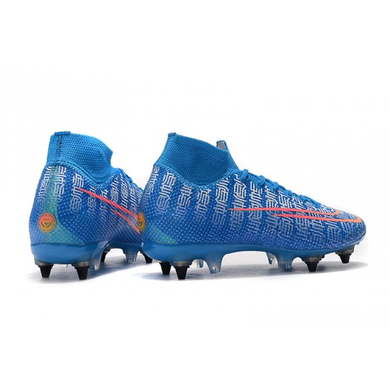 Kopačky Nike Mercurial Superfly 7 Elite SG-PRO AC Modrý Bílá oranžový 39-45