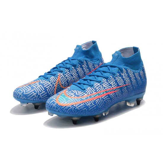 Kopačky Nike Mercurial Superfly 7 Elite SG-PRO AC Modrý Bílá oranžový 39-45