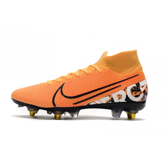 Kopačky Nike Mercurial Superfly 7 Elite SG-PRO AC oranžový Stříbro Černá 39-45