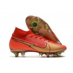 Kopačky Nike Mercurial Superfly 7 Elite SG-PRO AC Červené Zlato 39-45