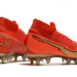 Kopačky Nike Mercurial Superfly 7 Elite SG-PRO AC Červené Zlato 39-45