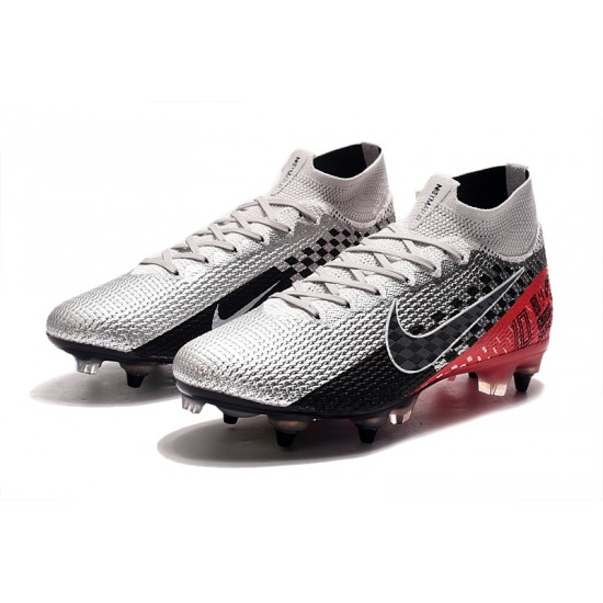 Kopačky Nike Mercurial Superfly 7 Elite SG-PRO AC Stříbro Černá Červené 39-45