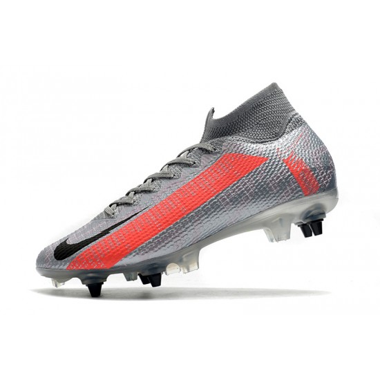 Kopačky Nike Mercurial Superfly 7 Elite SG-PRO AC Stříbro Červené 39-45