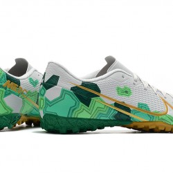 Kopačky Nike Mercurial Vapor 13 Academy TF Bílá Zelená Zlato 39-45