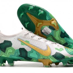 Kopačky Nike Mercurial Vapor 13 Elite FG Bílá Zelená Zlato 39-45