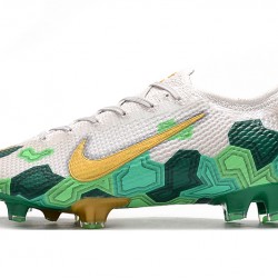 Kopačky Nike Mercurial Vapor 13 Elite FG Bílá Zelená Zlato 39-45