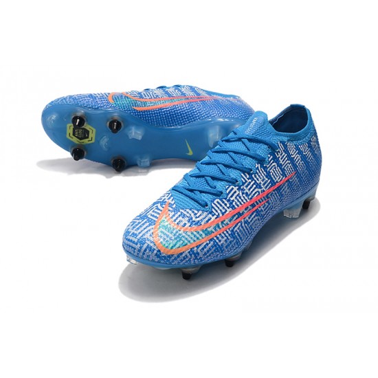 Kopačky Nike Mercurial Vapor 13 Elite SG-PRO AC Modrý Bílá oranžový 39-45