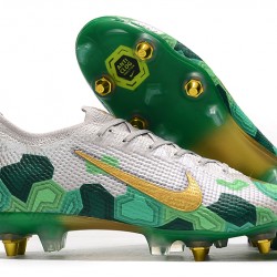 Kopačky Nike Mercurial Vapor 13 Elite SG-PRO AC Bílá Zelená Zlato 39-45