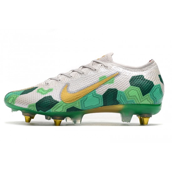 Kopačky Nike Mercurial Vapor 13 Elite SG-PRO AC Bílá Zelená Zlato 39-45