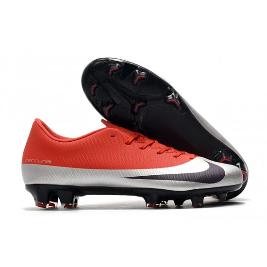 Kopačky Nike Mercurial Vapor XIII FG Červené Stříbro Nachový 39-45