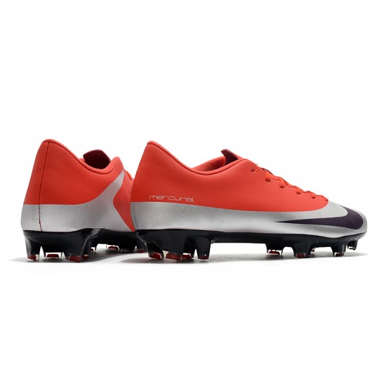 Kopačky Nike Mercurial Vapor XIII FG Červené Stříbro Nachový 39-45