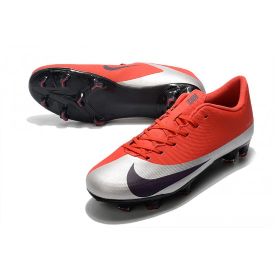 Kopačky Nike Mercurial Vapor XIII FG Červené Stříbro Nachový 39-45