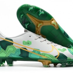 Kopačky Nike Mercurial Vapor XIII FG Bílá Zelená Zlato 39-45