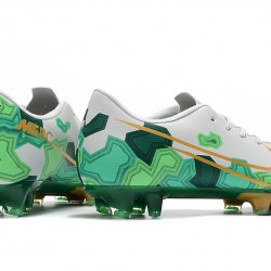 Kopačky Nike Mercurial Vapor XIII FG Bílá Zelená Zlato 39-45