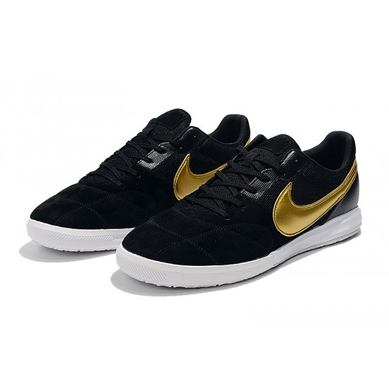 Kopačky Nike Premier II Sala IC FG Černá Zlato 39-45