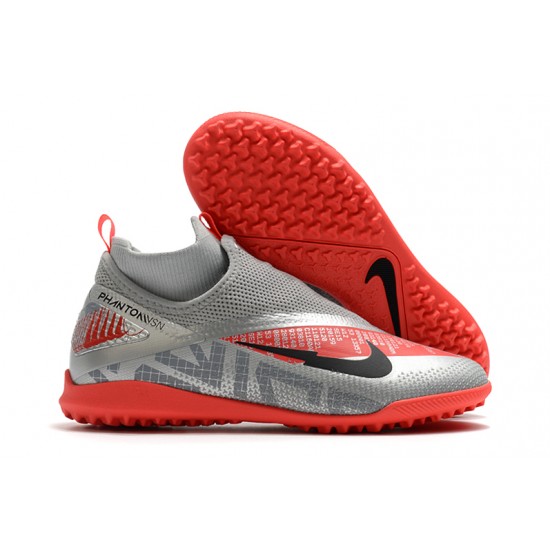 Kopačky Nike React Phantom Vision 2 Pro Dynamic Fit TF Šedá Červené 39-45