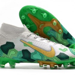 Kopačky Nike Superfly 7 Elite SE AG Bílá Zelená Zlato 39-45