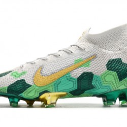 Kopačky Nike Superfly 7 Elite SE FG Bílá Zelená Zlato 35-45